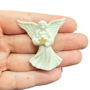 Vintage Jewelry Lenox Angel with Star Brooch Angel Pin